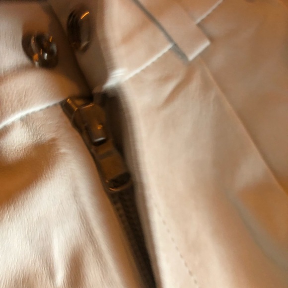SPRWMN Trouser Pants White Leather Lamb Skin Crop - Picture 12 of 15
